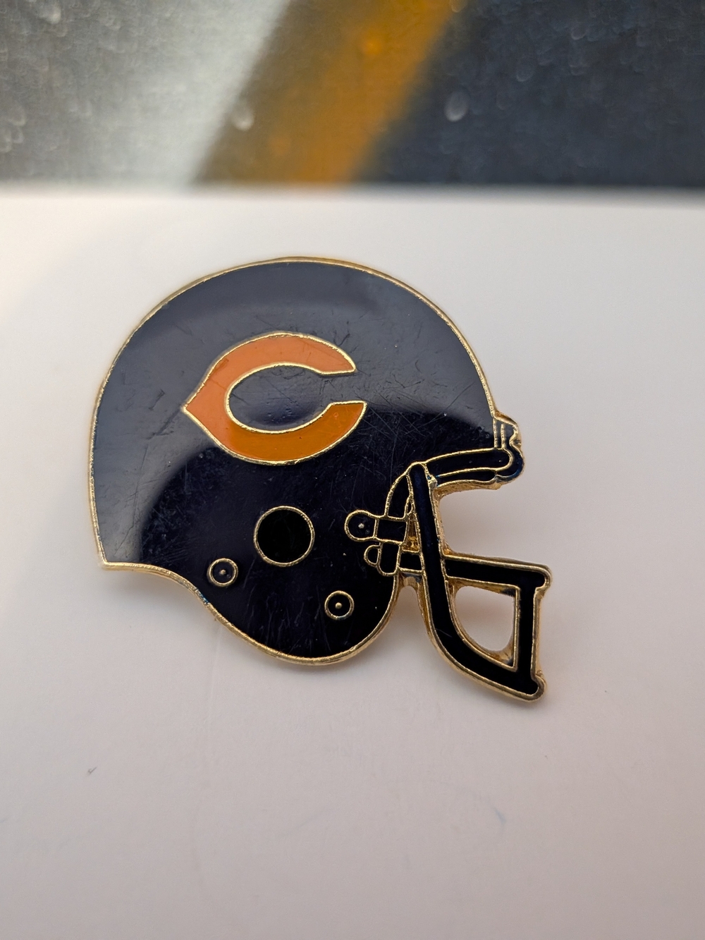 1987 Chicago Bears Pin (Peter David) Vintage 80s CHI TOWN